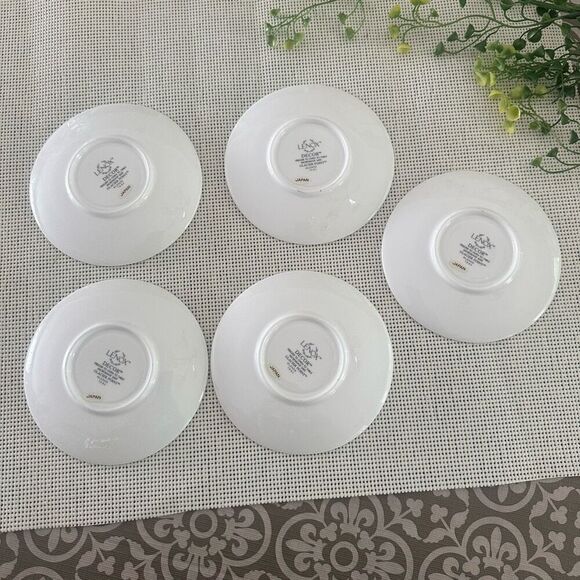 Lenox DECOR Glacier Point White Mini Saucers 4.5” Diameter 5 Piece set - Picture 5 of 7